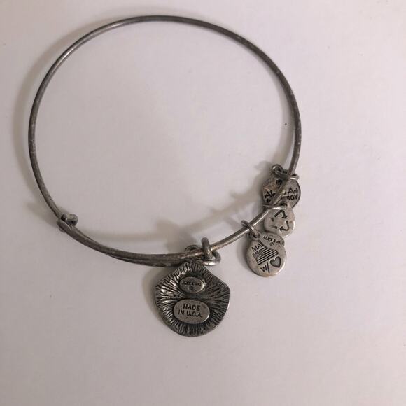 Alex and Ani Shell seashell Silver Charm Bracelet Bangle adjustable - Picture 7 of 7